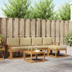 vidaXL Ensemble de canapés d'extérieur 6 pc Naturel et Beige
