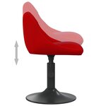 vidaXL Chaises à manger pivotantes lot de 4 rouge bordeaux velours
