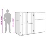 vidaXL Abri à outils de jardin Gris 225x89x161 cm Acier galvanisé