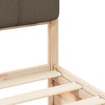 vidaXL Cadre de lit avec tête de lit rembourrée Taupe 150 x 200 cm