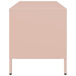 vidaXL Meuble TV rose 101 5x39x43 5 cm acier laminé à froid