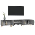 vidaXL Meuble TV gris béton 180x31 5x40 cm bois d'ingénierie