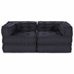 vidaXL Unité de canapé modulaire 2 Pièces Anthracite 140 x 70 x 56 cm