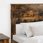 vidaXL Tête de lit avec tête de lit Chêne fumé 80 cm Bois d'ingénierie