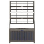 vidaXL Boîte de rangement et treillis Gris 99x50x160 cm Acacia massif
