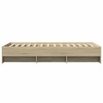 vidaXL Cadre de lit sans matelas chêne sonoma 100x200 cm