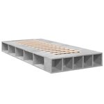 vidaXL Cadre de lit gris béton 90x190 cm bois d'ingénierie