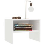 vidaXL Tables de chevet 2 Pièces Blanc 40x30x30 cm Bois d'ingénierie