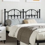 vidaXL Tête de lit métal noir 120 cm