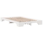 vidaXL Cadre de lit Blanc Bois de pin massif 135 x 190 cm Cadre de lit