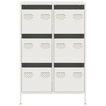 vidaXL Buffet haut blanc 68x39x101 5 cm acier