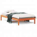 vidaXL Lit de jour sans matelas cire marron 80x200 cm bois pin massif