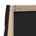 vidaXL Tête de lit capitonnée Noir 100 cm Pin massif