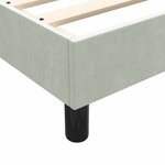 vidaXL Cadre de lit sans matelas gris clair 200x220 cm velours