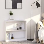 Vidaxl bibliothèque blanc 80 x 24 x 75 cm aggloméré