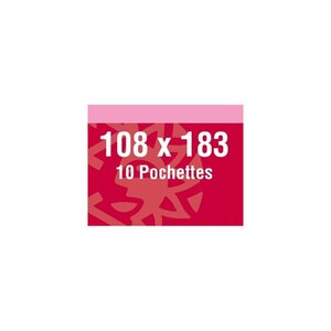 Pochettes double soudure 108 x 183 mm pour Armada. Fond - Noir