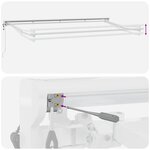 vidaXL Auvent Rétractable Jaune et blanc 350x200 cm tissu