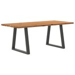 vidaXL Table à manger marron clair bois de chêne massif rectangulaire