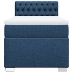 vidaXL Sommier à lattes de lit avec matelas Bleu 100x200 cm Tissu