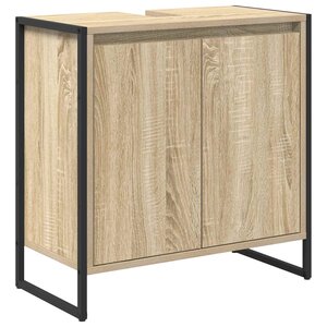 vidaXL Cabinet de salle de bain avec stockage Sonoma 60 x 30 x 60 cm