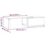vidaXL Table basse Chêne marron 150x50x35 cm Bois d'ingénierie
