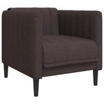 vidaXL Ensemble de canapés 3 Pièces marron foncé tissu