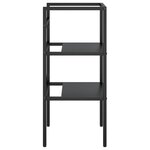 vidaXL Cadre de lavabo de salle de bain Noir 40x38x83 cm Fer