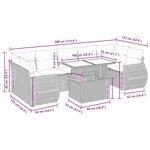 vidaXL Salon de jardin avec coussins 8 Pièces beige résine tressée