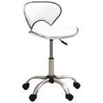 vidaXL Chaise de bureau Blanc Similicuir