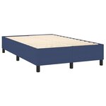 vidaXL Sommier à lattes de lit avec matelas Bleu 120x200 cm Tissu