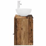 vidaXL Vanité de lavabo mural Bois ancien 49 5 x 35 x 63 cm