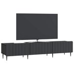 vidaXL Meuble TV avec tiroir Noir 147 x 34 5 x 32 cm Bois d'ingénierie