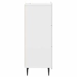 vidaXL Armoire à tiroirs Blanc 33 x 34 5 x 92 cm Bois d'ingénierie