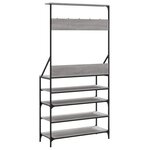 vidaXL Porte-vêtements et rangement des chaussures sonoma gris