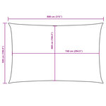 vidaXL Voile de parasol tissu oxford rectangulaire 5x8 m bleu