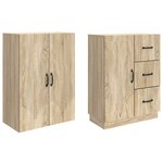 vidaXL Ensemble de Meubles 2 Pièces Chêne Sonoma Bois d'ingénierie