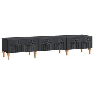 vidaXL Meuble TV avec tiroir Noir 147 x 34 5 x 30 cm Bois d'ingénierie