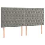 vidaXL Cadre de lit sans matelas gris clair 200x200 cm velours