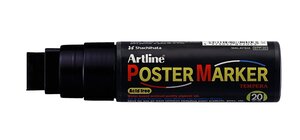 Marqueur 'PosterMarker Tempera' 'EPP20' pointe carrée 20 mm noir x 6 ARTLINE