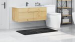 Tapis de bain rectangulaire gris foncé 70x120 cm en polypropylène antidérapant