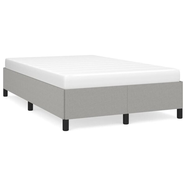 vidaXL Cadre de lit sans matelas gris clair 120x190 cm tissu