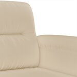 vidaXL Ensemble de canapés 3 Pièces avec coussins Crème Tissu microfibre
