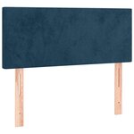 vidaXL Sommier à lattes de lit avec matelas Bleu foncé 90x190 cm