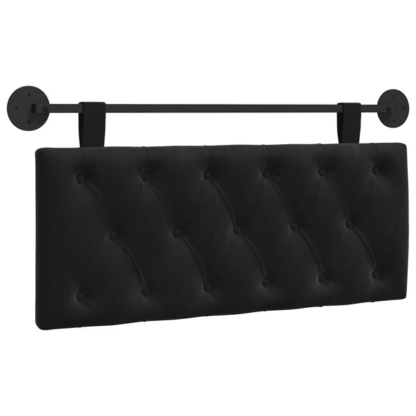 vidaXL Tête de lit suspendue Noir Velours