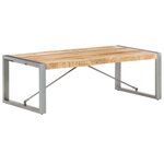 vidaXL Table basse 120x60x40 cm Bois de manguier brut