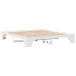 vidaXL Cadre de lit Blanc 200 x 200 cm Pin massif