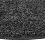 Tapis shaggy vidaXL avec dos en latex Gris foncé ø120 cm