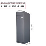 Boite à colis Twin XL Gris anthracite 0206 MS