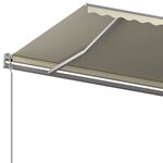 vidaXL Auvent manuel rétractable avec poteaux 6x3 m Crème