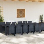 vidaXL Ensemble de salle à manger pour jardin 13 Pièces Anthracite